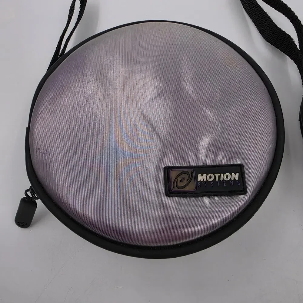 Vintage Motion 24 CD DVD Storage Case Round Zipper Media Holder Lot of 2